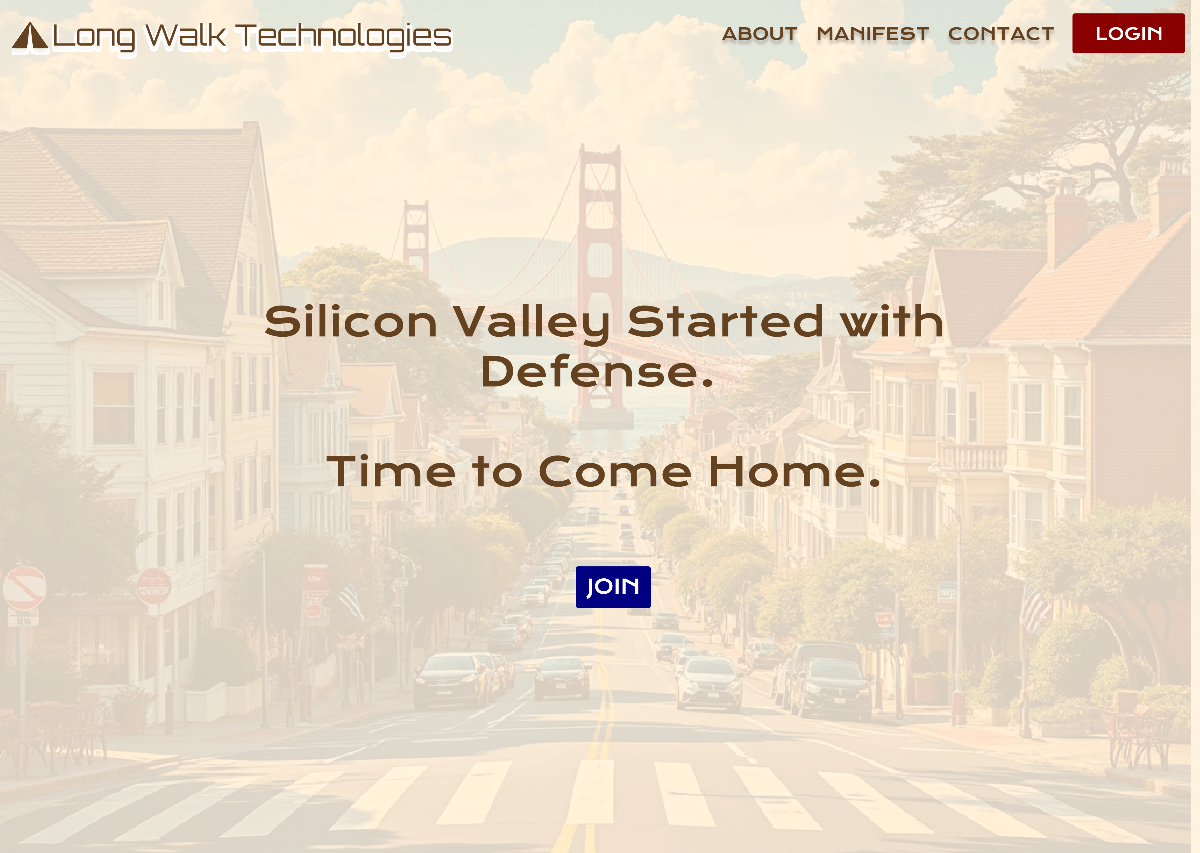 The Long Walk Technologies website done in a traditional, Americana theme